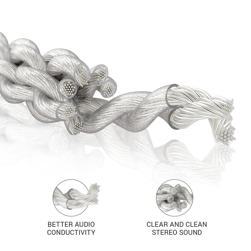 Meze Audio Mono 3.5mm Silver-Plated Headphone Cable - 3.9ft. - Image 2